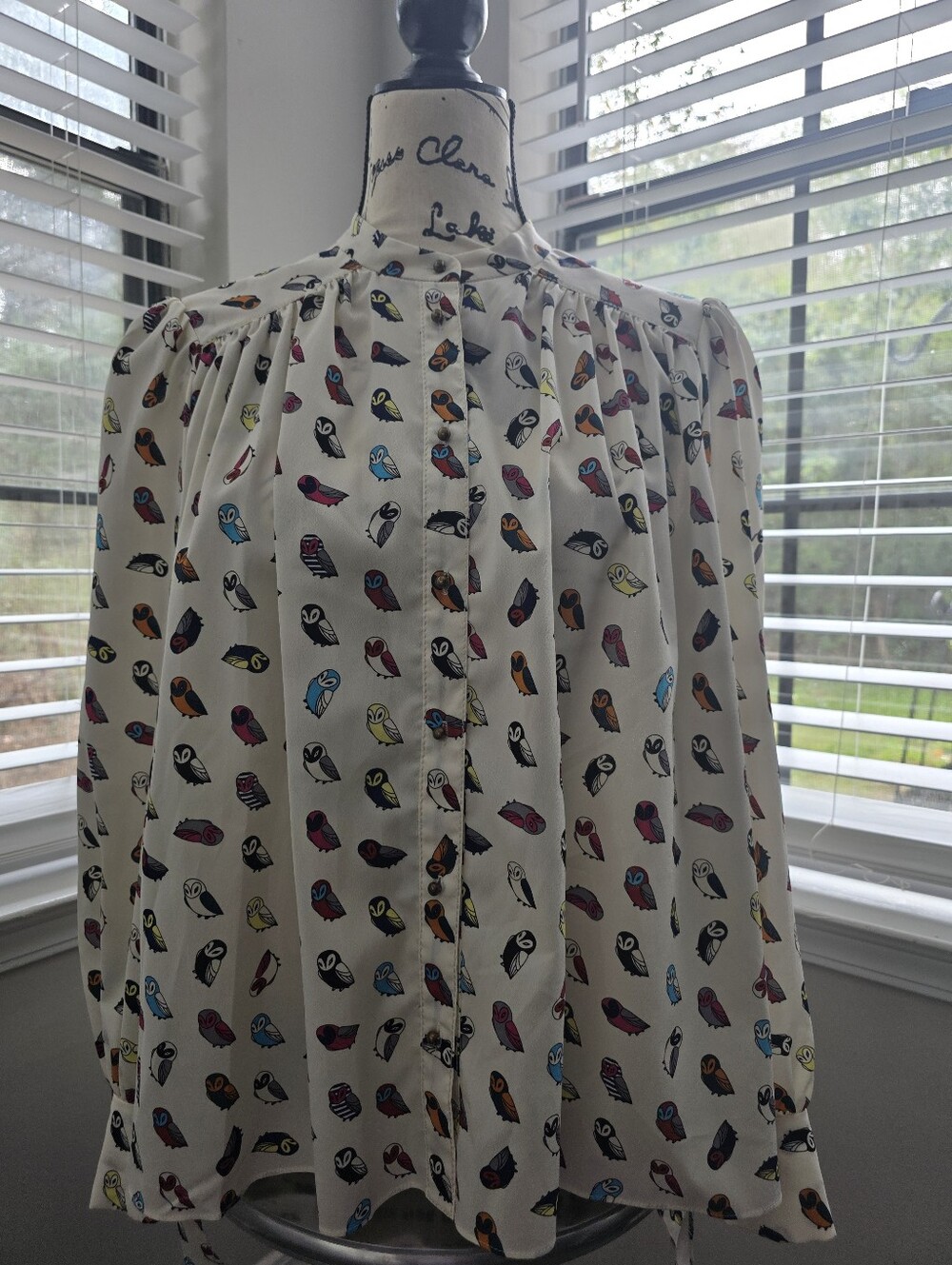 Lucky Chouette Women, Owl-print shirt or dress featuring an all-over multicolore